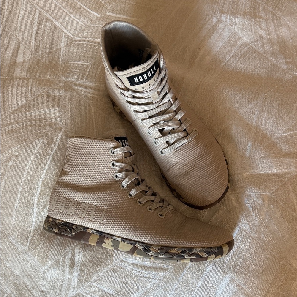 NOBULL Women's Beige High-Top Athletic Shoes